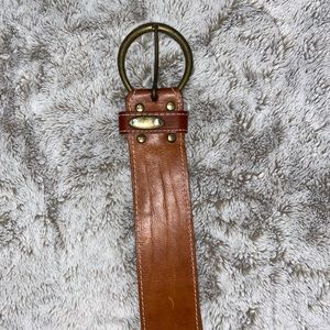 BROWN LEATHER BELT WOMENS